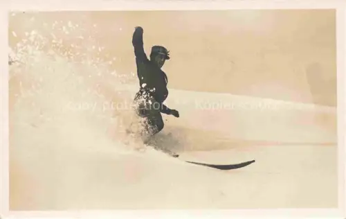 AK / Ansichtskarte Skifahren Skiing Telemark