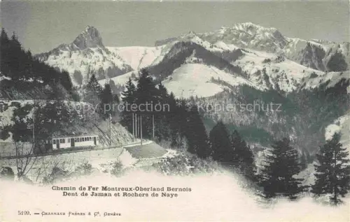 AK / Ansichtskarte Eisenbahn Railway Chemin de Fer Ferrovia-- Chemin de Fer Montreux Oberland Bernois
