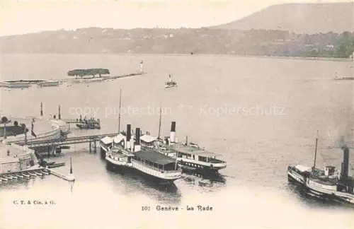 AK / Ansichtskarte Dampfer Schaufelrad Geneve La Rade
