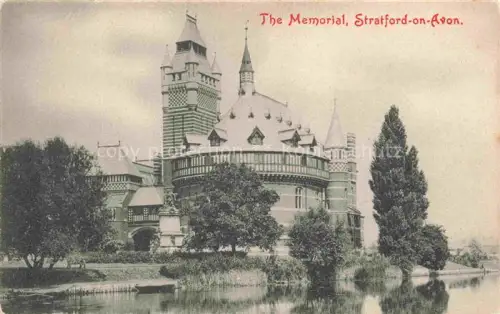 AK / Ansichtskarte Stratford-on-Avon UK The-Memorial Shakespeare-Memorial-Theatre Avon Baeume viktorianisch Tuerme