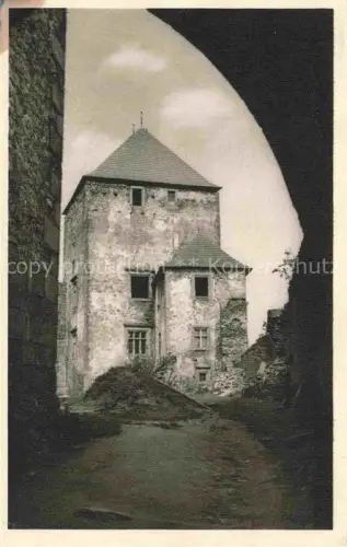 AK / Ansichtskarte Lipnice nad Sazavou Lipnitz Sasau Havlickuv Brod CZ Burg-Lipnitz Hrad-Lipnice Burgturm Burgruine Toreinfahrt Sandsteinfassade