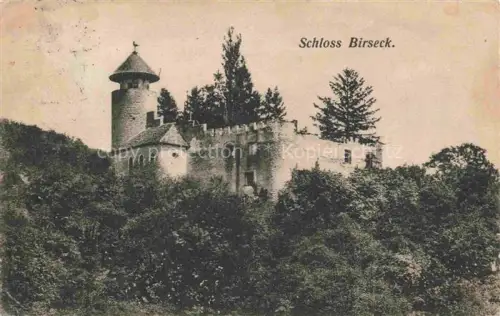 AK / Ansichtskarte Arlesheim BL Schloss-Birseck Burgturm Schlossmauern Zinnen Baeume Waldhuegel