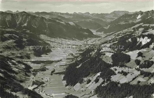 AK / Ansichtskarte Lenk Simmental BE Simmental Tal Bergpanorama Wald Wiesen Oberried St-Stephan Luftbild