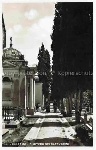 AK / Ansichtskarte PALERMO  Sicilia IT Cimitero-dei-Cappuccini Friedhof Zypressen Mausoleen Kapuziner Moenche