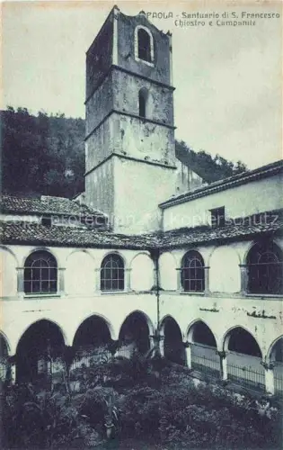 AK / Ansichtskarte Paola Cosenza Calabria IT Santuario-di-S.-Francesco Chiostro Campanile Kloster Kreuzgang Kirchturm Arkaden