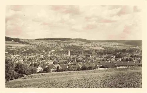 AK / Ansichtskarte BAD MERGENTHEIM BW Stadtpanorama Kirche Tuerme Felder Huegel Wohnhaeuser