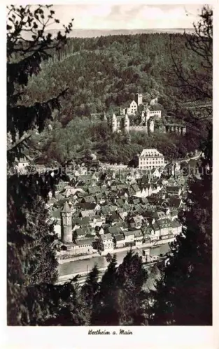 AK / Ansichtskarte Wertheim Main BW Schloss Burg Stadtansicht Turm Altstadt Huegel Wald Fluss