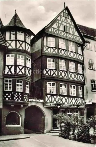 AK / Ansichtskarte Wertheim Main BW Fachwerkhaus Café Konditorei Natur-Weine Erker Turm Altstadt