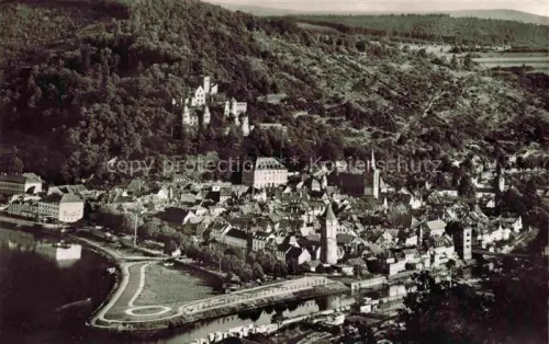 AK / Ansichtskarte Wertheim Main BW Main Burg Stadtansicht Panorama Kirche Stadtturm Tauber Wald