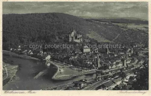 AK / Ansichtskarte Wertheim Main BW Tauber Main Flussmuendung Burg Stadtansicht Panorama Kirche Stadtturm