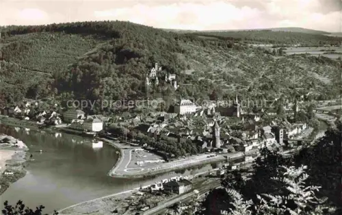 AK / Ansichtskarte Wertheim Main BW Tauber Main Flussmuendung Burg Stadtansicht Panorama Kirche Stadtturm