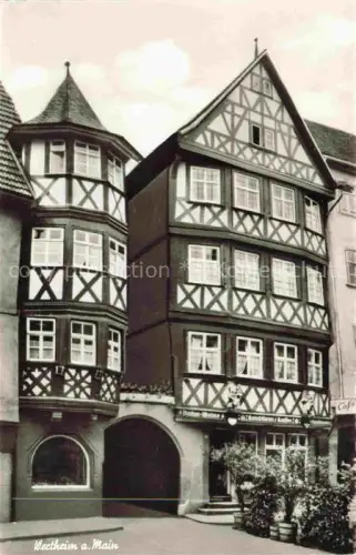 AK / Ansichtskarte Wertheim Main BW Fachwerkhaus Erker Altstadt Café Konditorei Gastronomie