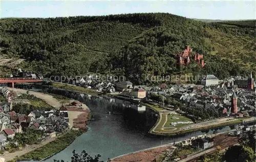 AK / Ansichtskarte Wertheim Main BW Main Tauber Taubermuendung Burg Stadtpanorama Fluss Bruecke Wald