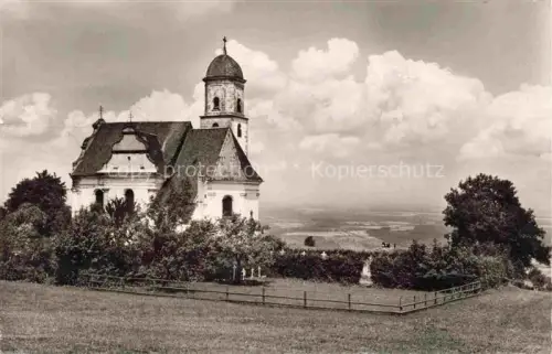 AK / Ansichtskarte Hohenrechberg Schwaebisch Gmuend BW Wallfahrtskirche Kirche Huegel Weitblick Baroque Friedhof