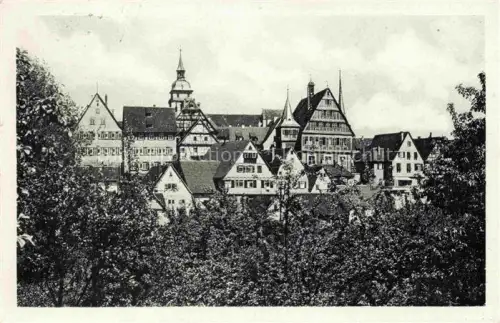 AK / Ansichtskarte Bietigheim-Bissingen Enz BW Stadtansicht Fachwerkhaus Kirche Altstadt Daecher