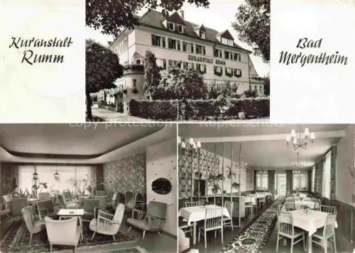 AK / Ansichtskarte BAD MERGENTHEIM BW Kuranstalt-Rumm Haus-Gertrud Marienstrasse Aufenthaltsraum Speisesaal Mehrbild