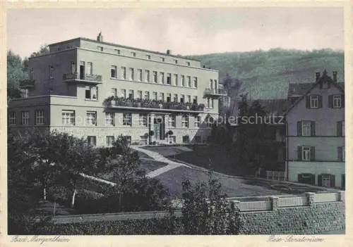 AK / Ansichtskarte BAD MERGENTHEIM BW Baesa-Sanatorium Sanatorium Mehrgeschossig Balkon Garten Waldhang