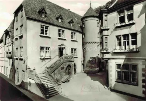 AK / Ansichtskarte Wertheim Main BW Rathaus Treppenaufgang Turm Innenhof Sandstein Renaissance