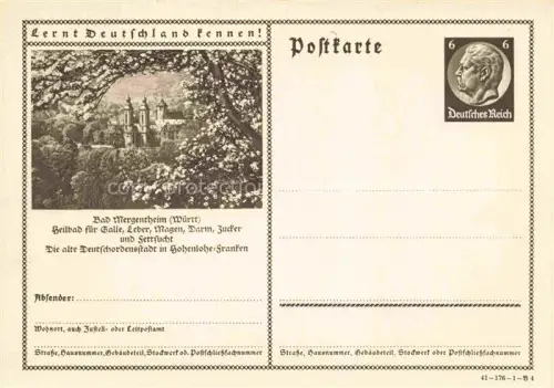 AK / Ansichtskarte BAD MERGENTHEIM BW Schloss Baeume Park Heilbad Deutschordenstadt Hohenlohe-Franken