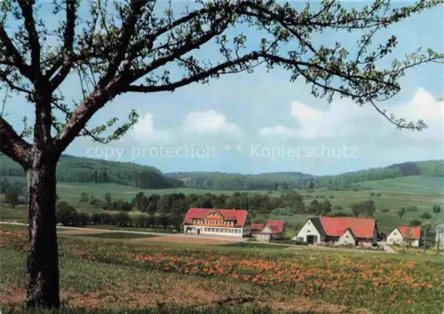 AK / Ansichtskarte Hepsisau Weilheim Teck Gaststaette Pension Hoffmeister-Haus Landschaft Wiesen Wald Baeume Bauernhof Huegel