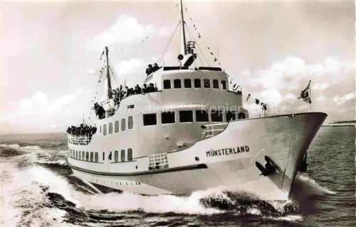 AK / Ansichtskarte Schiffe Binnenschifffahrt Seebaederschiff Muensterland Borkum Helgoland 