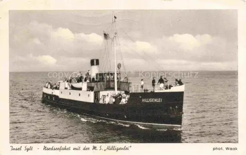 AK / Ansichtskarte Dampfer Binnenschifffahrt Insel Sylt Nordseefahrt Hilligenlei 