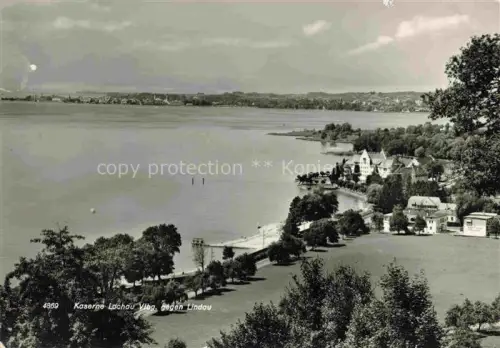 AK / Ansichtskarte Lochau Vorarlberg Kaserne Bodensee Lindau Panorama Baeume Ufer Gebaeude Seeufer
