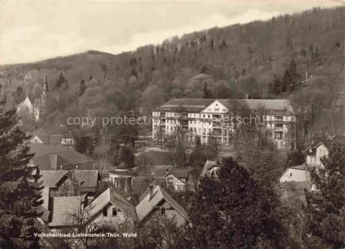 AK / Ansichtskarte Bad Liebenstein Thueringen Volksheilbad Sanatorium Kirche Wald Thueringer-Wald Daecher Ortskern Berge