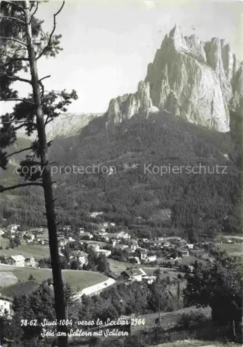 AK / Ansichtskarte Seis am Schlern Kastelruth Siusi allo Sciliar Suedtirol IT Schlern Dolomiten Dorf Wald Berge Felsen