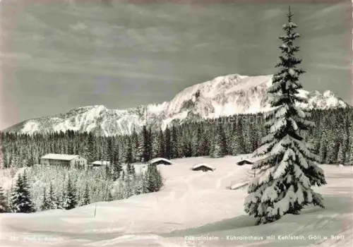 AK / Ansichtskarte Kuehrointalm 1420m Watzmann Berchtesgaden Bayern Kuehrointhaus Kehlstein Goell Winterlandschaft Alm Schnee Tannen