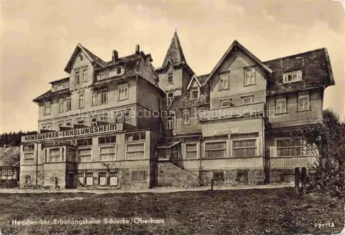 AK / Ansichtskarte Schierke Harz Handwerker-Erholungsheim Oberharz Holzfassade Kurort Wintersportplatz