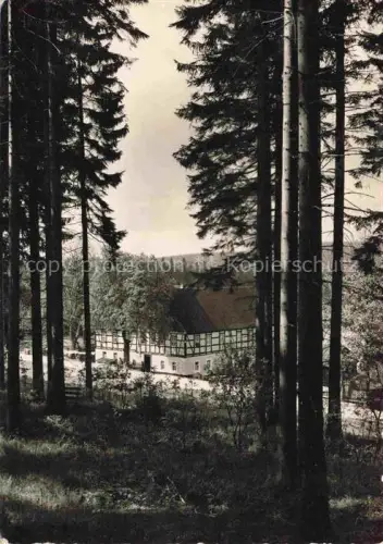 AK / Ansichtskarte Sosa Erzgebirge Riesenberger-Haeuser Gaststaette Fachwerkhaus Wald Tannen Erzgebirge