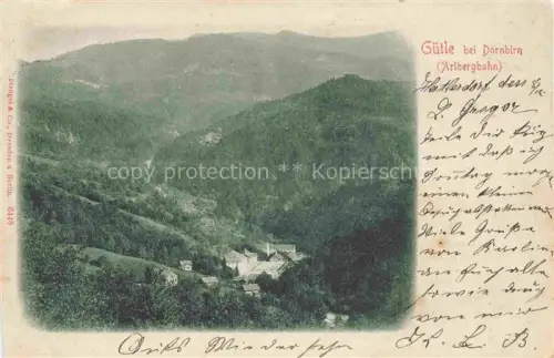 AK / Ansichtskarte Guetle Dornbirn Vorarlberg AT Arlbergbahn Bergtal Wald Dorf Schlucht Berge Wiesen