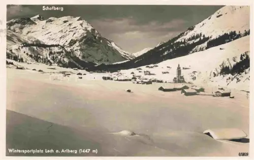 AK / Ansichtskarte Stubenbach Schafberg Wintersportplatz Winterlandschaft Kirchturm Schnee Arlberg Bergtal