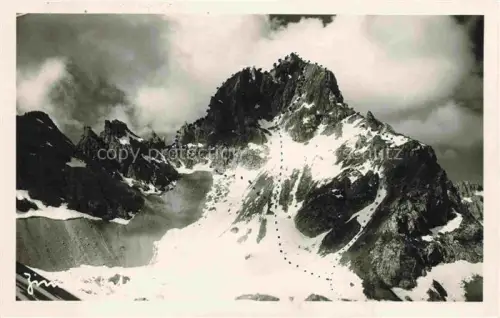 AK / Ansichtskarte Zimba 2645m Raetikon Vorarlberg AT Zimba Bergsteigen Kletterroute Raetikon Gletscher Fels Schneefeld