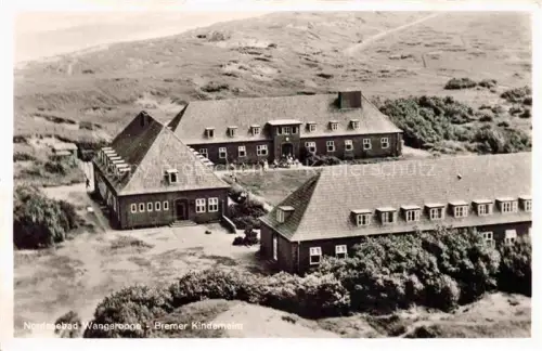 AK / Ansichtskarte WANGEROOGE Wangeroog Nordseebad Bremer-Kinderheim Nordseebad Duenen Jugendheim Luftbild Nordsee