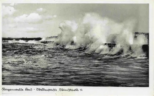AK / Ansichtskarte Ruegenwalde Bad Ruegenwaldermuende Pommern Darlowko DarlowoPL Wellenbrecher Ostsee Wellen Mole Strand Brandung Steine