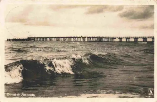 AK / Ansichtskarte ZINNOWITZ Ostseebad Seebruecke Ostsee Wellen Pier Wolken Wasser