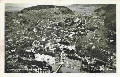 AK / Ansichtskarte Feldkirch Vorarlberg AT Ardetzenberg Stadtansicht Kirche Tal Berge Daecher Ill