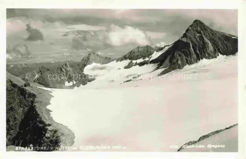AK / Ansichtskarte Strassburgerhuette Scesaplana Vorarlberg AT Strassburger-Huette Scesaplana Gletscher Berge Schnee Gipfel