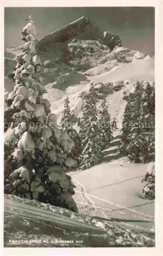 AK / Ansichtskarte KREUZECK Garmisch-Partenkirchen Alpspitze Kreuzeck Winterlandschaft Schnee Tannen Berggipfel