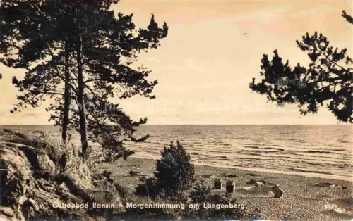 AK / Ansichtskarte BANSIN Ostseebad Heringsdorf Mecklenburg-Vorpommern Bansin Ostseebad Langenberg Ostsee Kiefern Steilkueste Morgenstimmung Strand