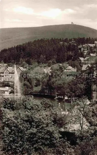 AK / Ansichtskarte Braunlage Harz Niedersachsen Kurpark Wurmberg Springbrunnen Gondelteich Villen Wald Sendemast