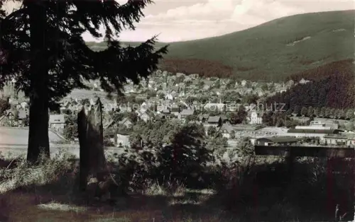 AK / Ansichtskarte Braunlage Harz Niedersachsen Adamsblick Oberharz Ortschaft Wald Berge Kirche Tannen Panorama
