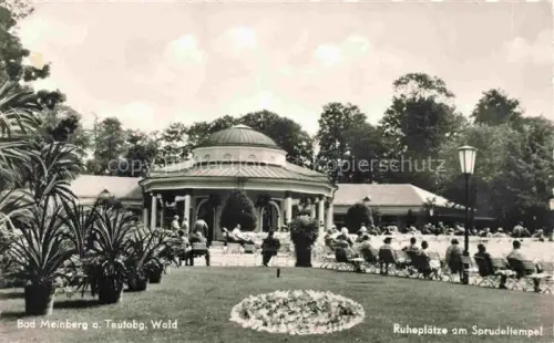 AK / Ansichtskarte Bad Meinberg Horn-Bad Meinberg NRW Sprudeltempel Kurpark Ruheplaetze Kurgaeste Teutoburger-Wald Heilbad Pavillon Park