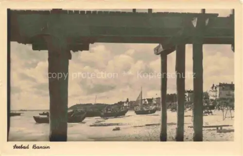 AK / Ansichtskarte BANSIN Ostseebad Heringsdorf Mecklenburg-Vorpommern Seebad Strand Boote Seebruecke Ostsee Villen Usedom