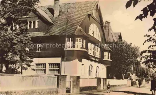 AK / Ansichtskarte BANSIN Ostseebad Heringsdorf Mecklenburg-Vorpommern FDGB-Erholungsheim Seehof Jugendstilvilla Fachwerk Garten Balkon Kind Strasse