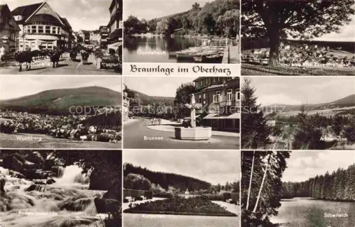 AK / Ansichtskarte Braunlage Harz Niedersachsen Gondelteich Wurmberg Brunnen Achtermann Bodewasserfaelle Kurgarten Silberteich Dorfkapelle Mehrbildkarte