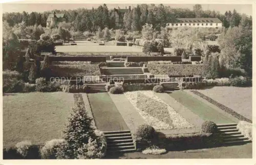 AK / Ansichtskarte Bad Meinberg Horn-Bad Meinberg NRW Kurpark Terrassengarten Beete Treppen Hecken Villa Wald