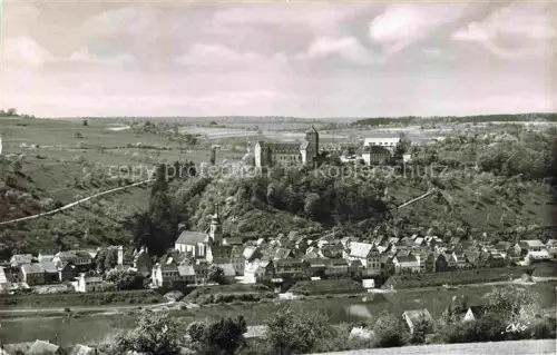AK / Ansichtskarte Burg Rothenfels Main Unterfranken Main-Spessart Bayern Burg-Rothenfels Main Panorama Burg Kirche Ortschaft Fluss Weinberge